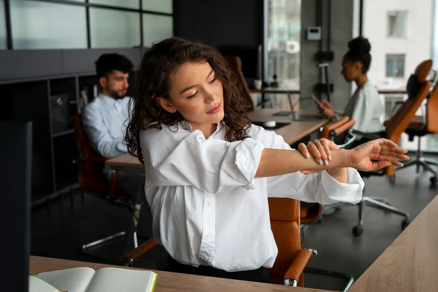 Übungen am Arbeitsplatz , um aktiv zu bleiben