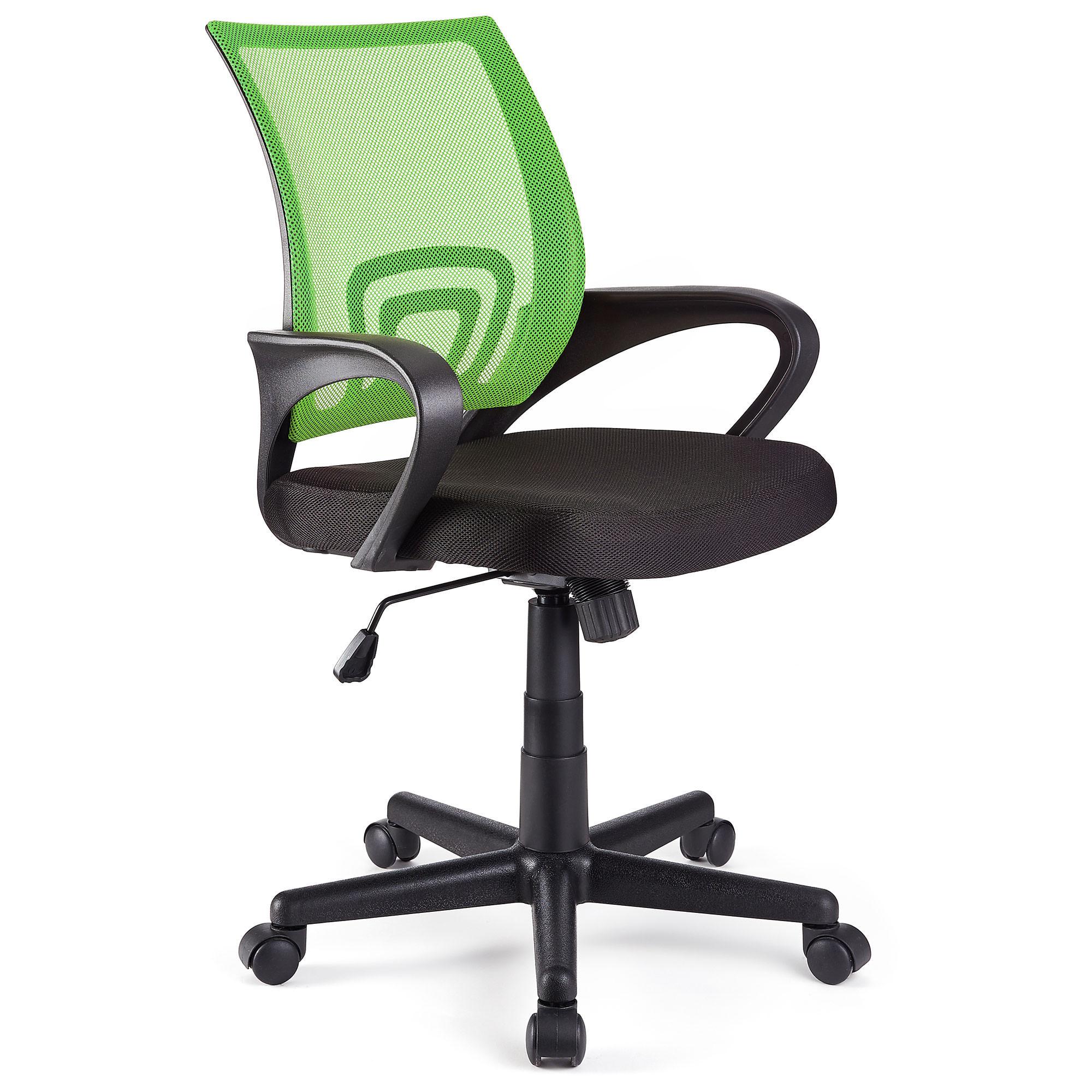 Schreibtischstuhl SEOUL, schönes Design, große gepolsterte Sitzfläche, Farbe Grün