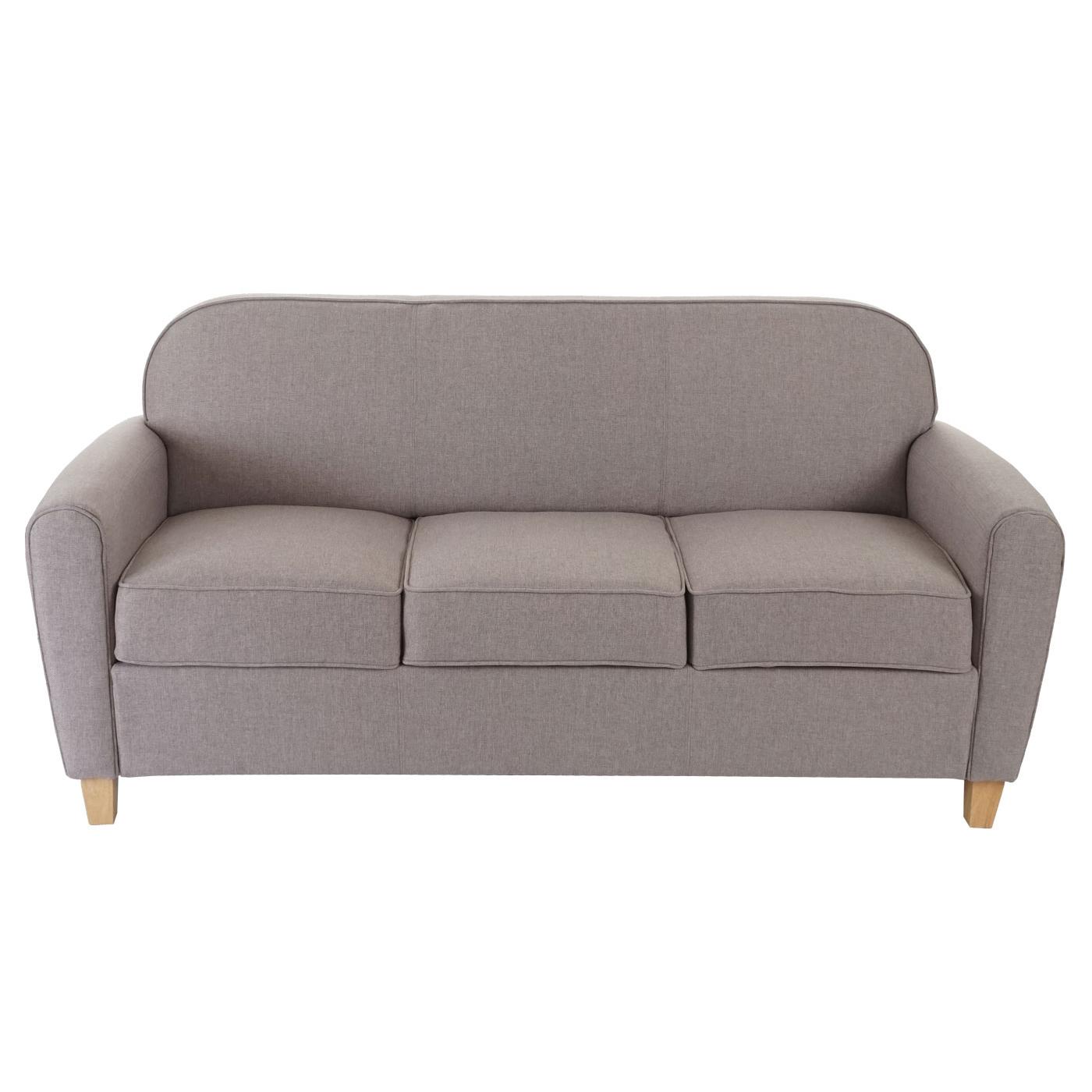 Sofa ARTIS, Dreisitzer. Elegantes Design, bequem und vielseitig, Lederbezug, Farbe Grau