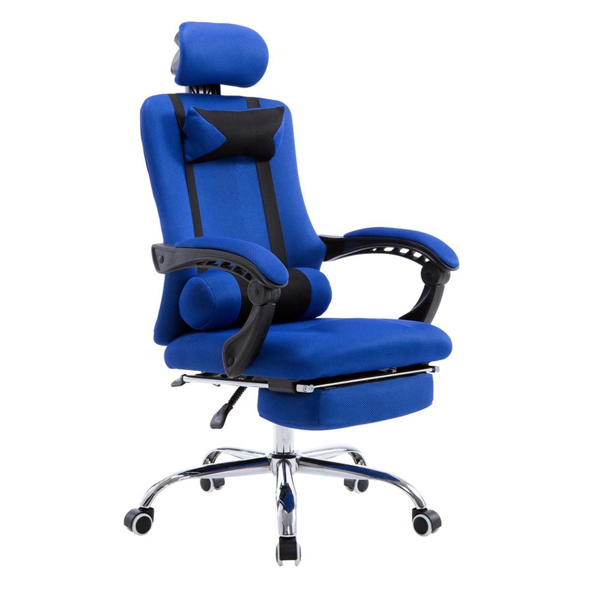 Gaming-Stuhl ANTARES, ausziehbare Fußablage, atmungsaktiver Netzbezug, Farbe Blau