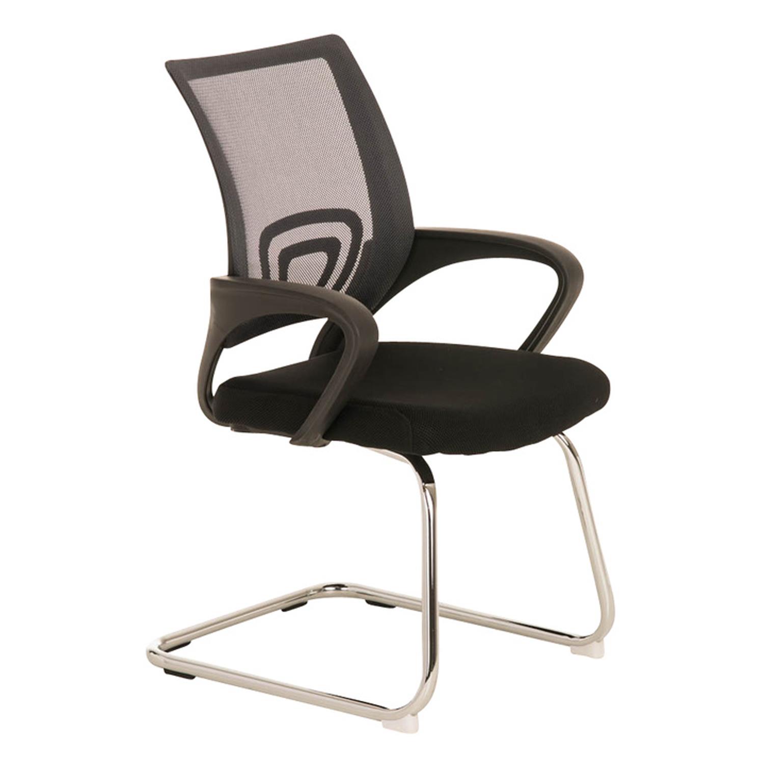 Konferenzstuhl SEOUL V, schönes Design, große gepolsterte Sitzfläche, Farbe Grau