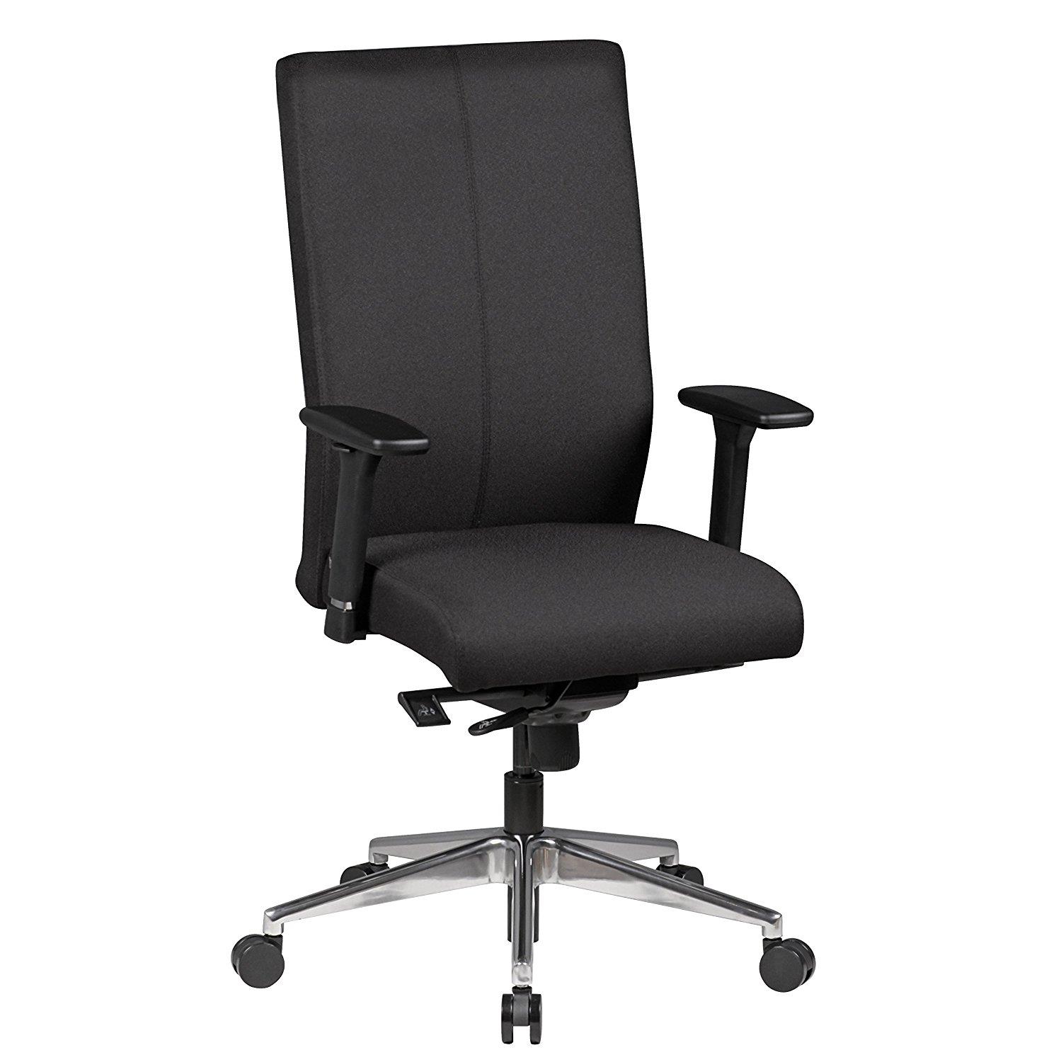 Ergonomischer Bürostuhl CUTY, maximaler Komfort und Robustheit, für die 8h-Nutzung, Stoffbezug, Farbe Schwarz