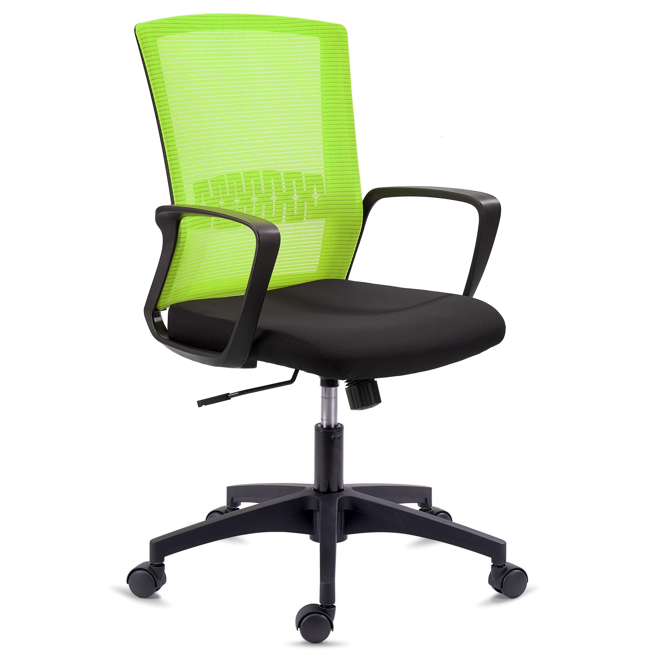 Bürostuhl IBIZA, bequem und robust, Lordosenstütze, Wippfunktion, Farbe Grün