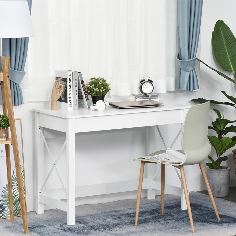 Schreibtisch PETER, modernes Design, robust und kompakt, Abmessungen 105x50x76 cm, Farbe Weiß