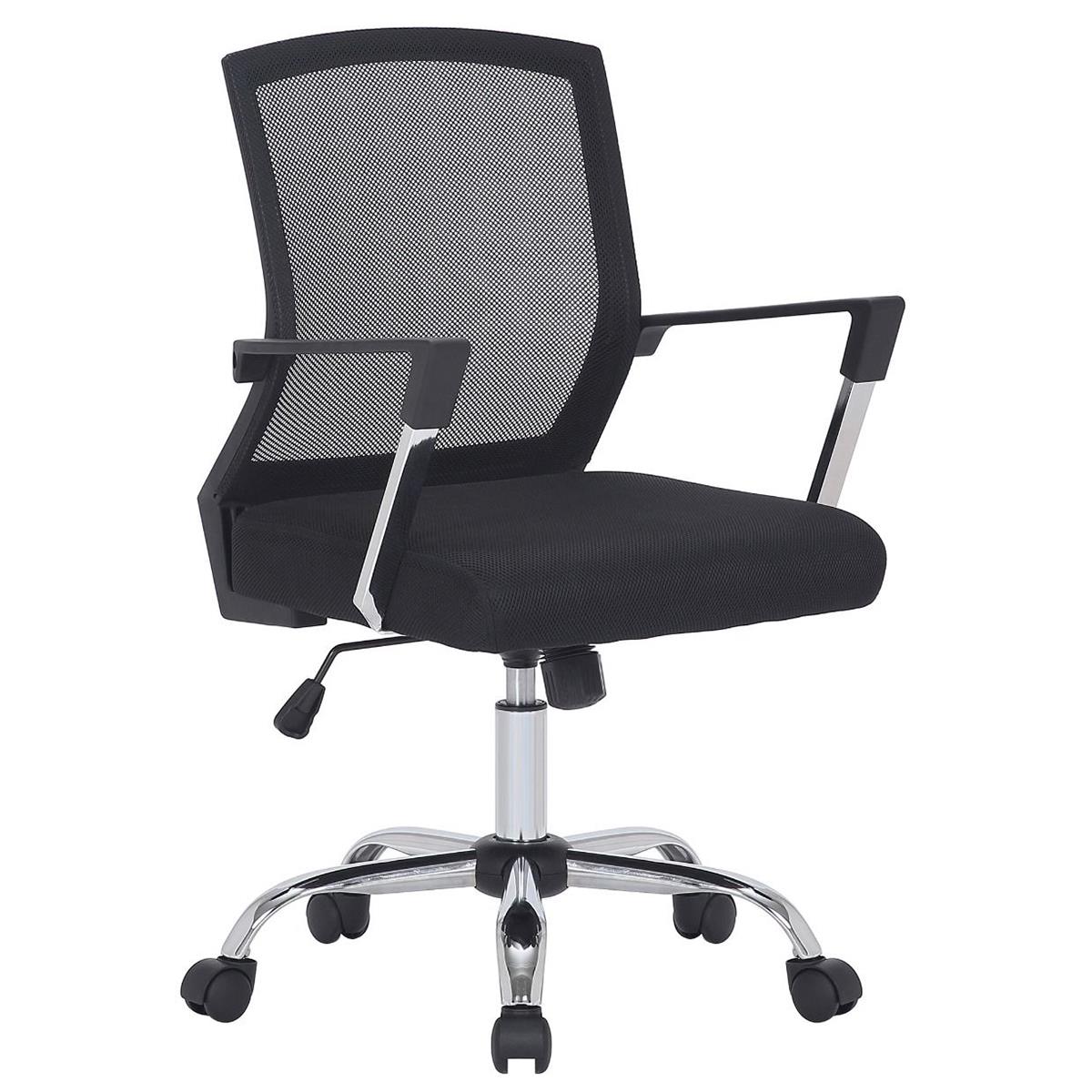 Bürostuhl SUEZ, komfortables und modernes Design, atmungsaktiver Netzstoff, Farbe Schwarz