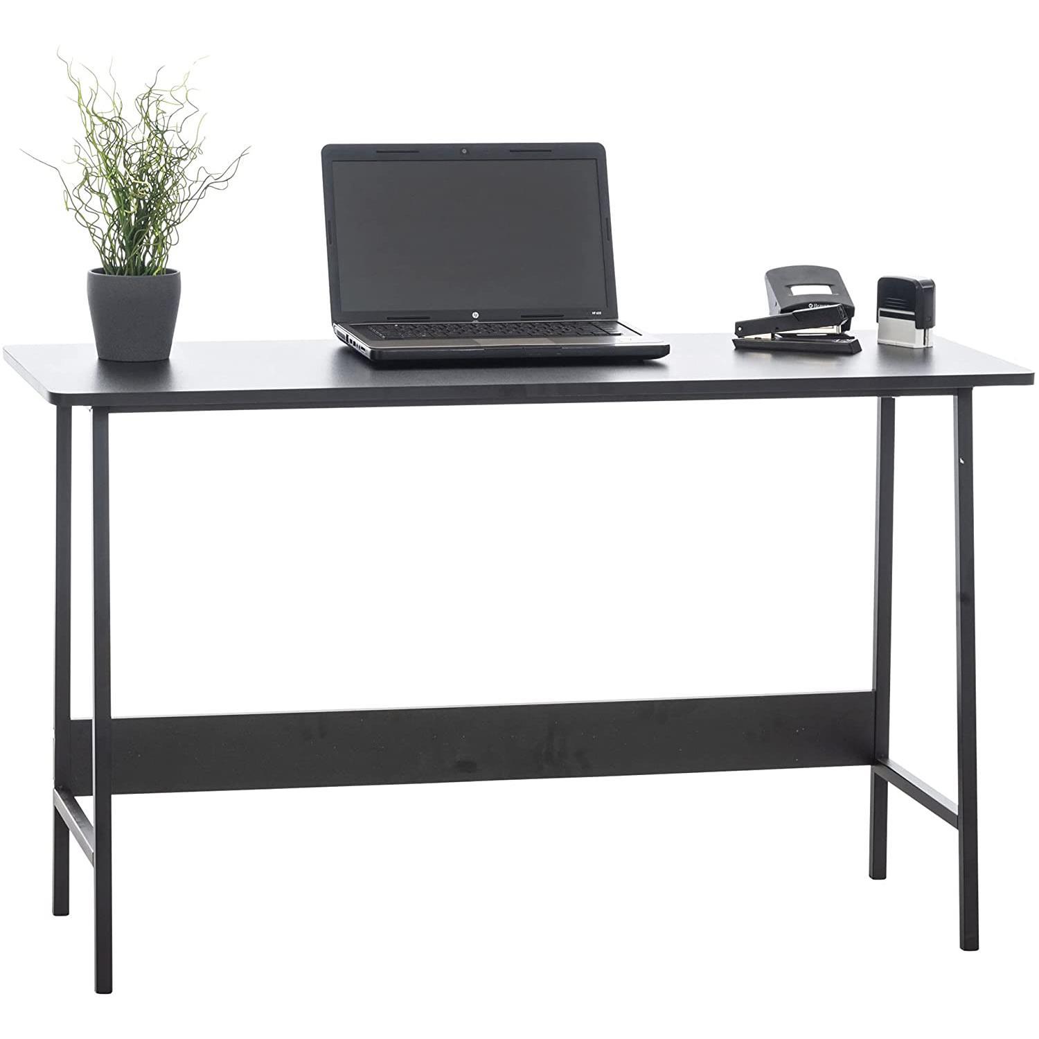 Schreibtisch MINT, 120x45x71 cm, im Industriedesign, Metall und Holz, Farbe Schwarz
