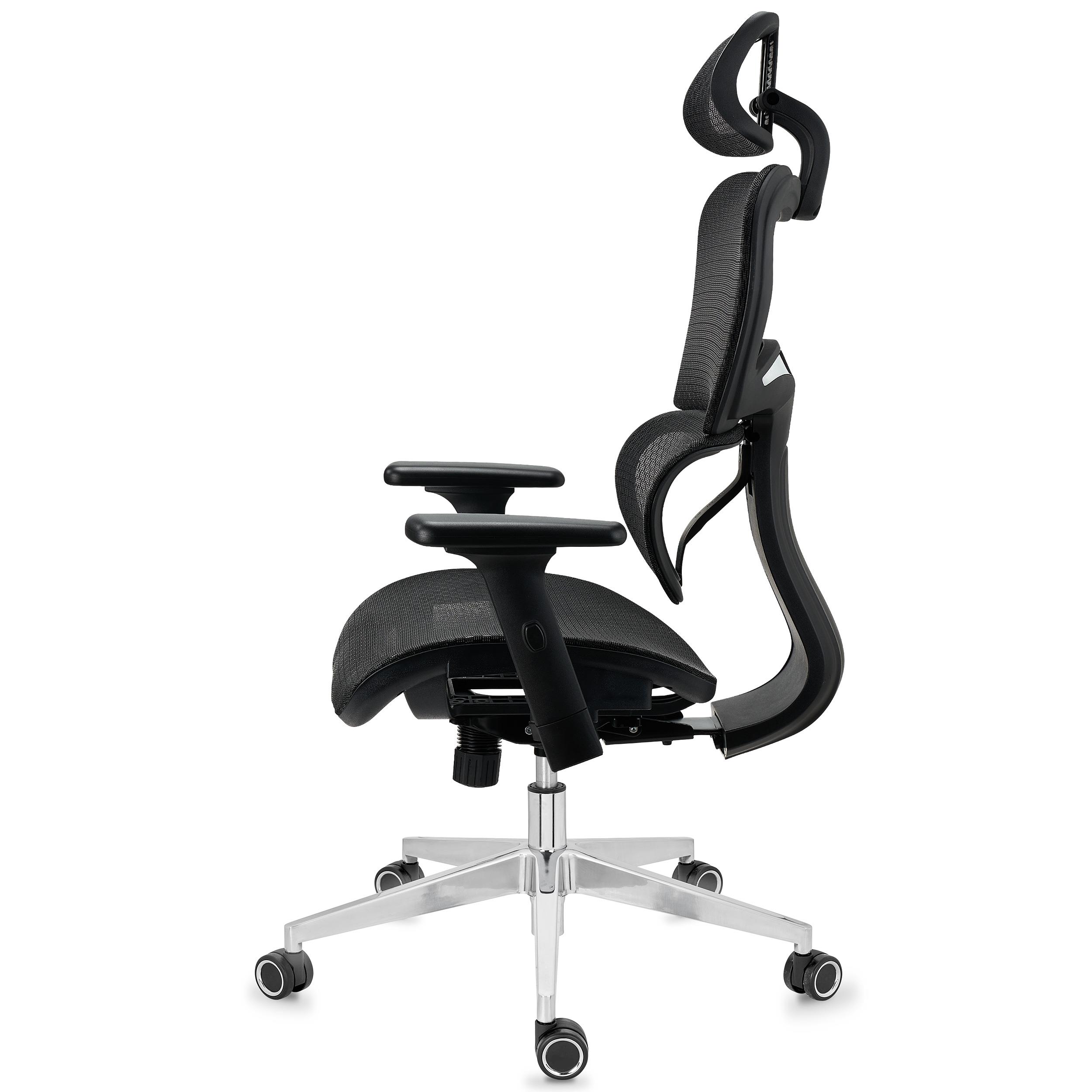 Ergonomischer Bürostuhl VICTORY, 100% regulierbar, maximaler Komfort,  8h-Nutzung, Farbe Schwarz