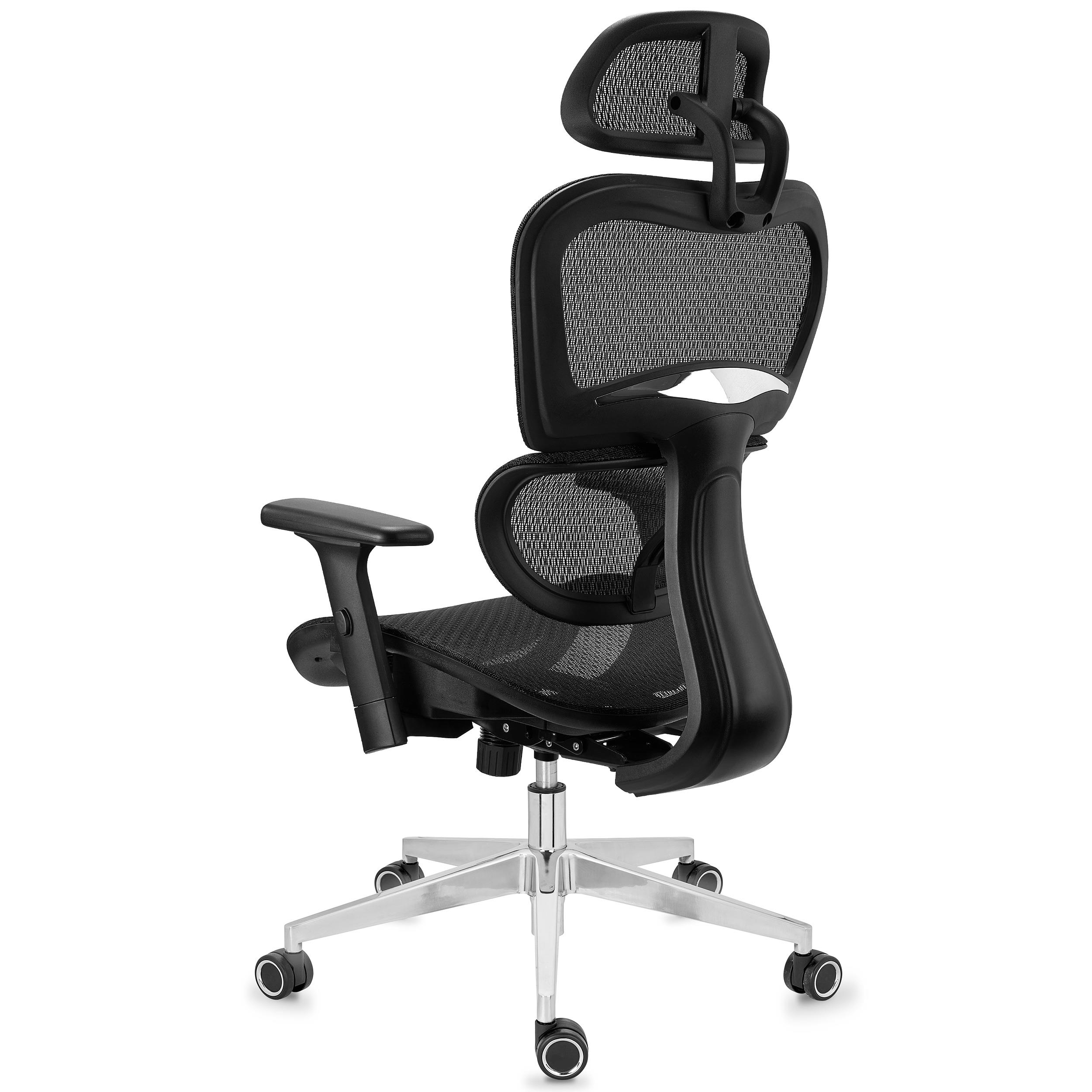 Ergonomischer Bürostuhl VICTORY, 100% regulierbar, maximaler Komfort,  8h-Nutzung, Farbe Schwarz