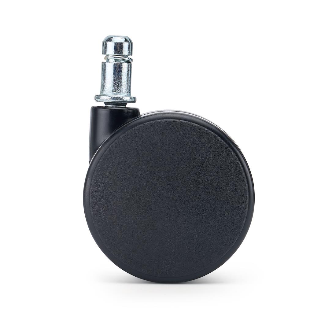 5er Set Hartbodenrollen  Bürostühle LYRA, minimalistisches, schlichtes Design,  Farbe Schwarz