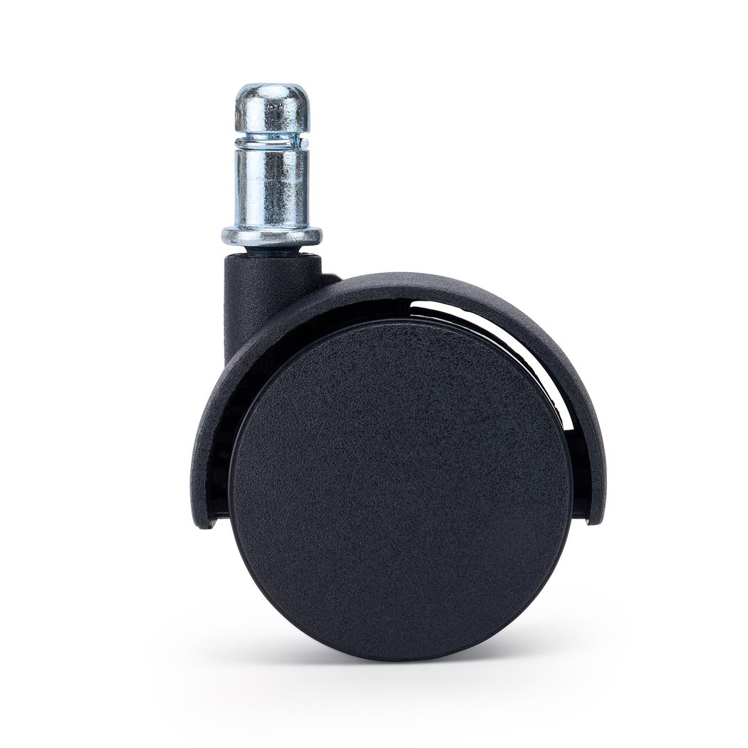 5er Set Bürostuhlrollen MOVE, 11x50 mm, flache Felge, Farbe Schwarz