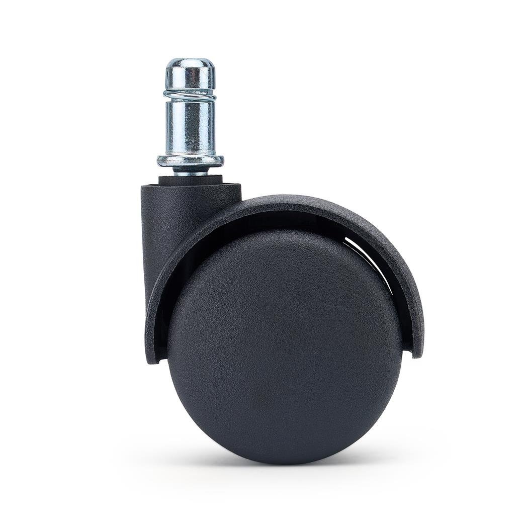 Teppichbodenrollen GEAR, mit Sicherheitsbremse, 11mm / 60mm, Farbe Schwarz