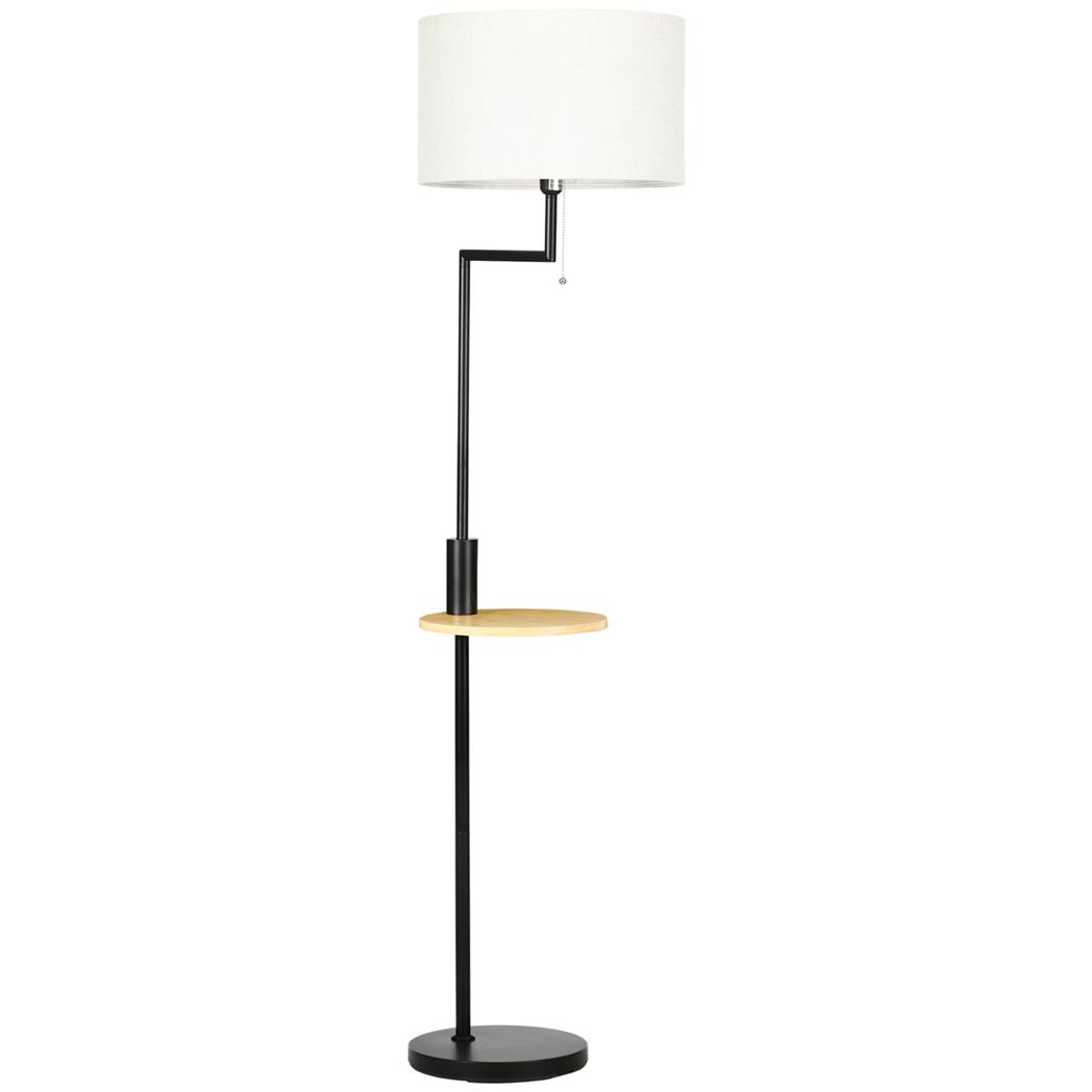 Bürostehlampe LUMOS, Maße Ø40x170 cm, elegantes Design mit integrierter Ablage, Farbe Schwarz