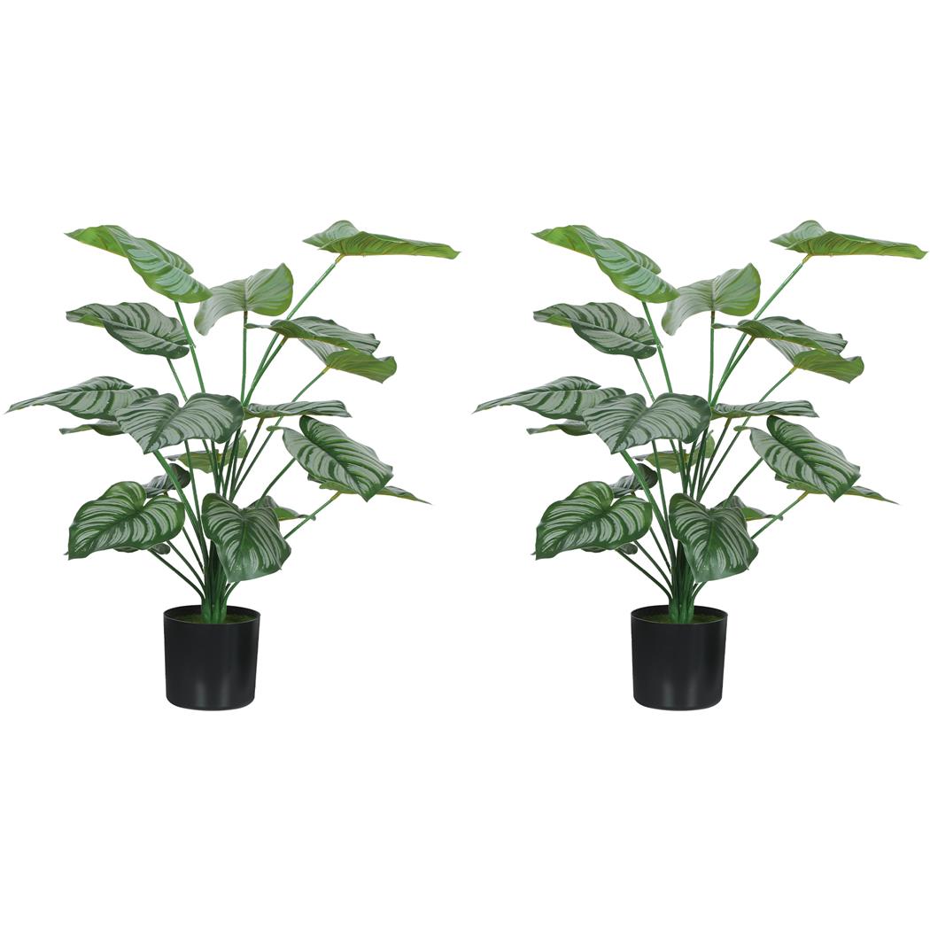 2er-Set der Büropflanze TAIGA, Höhe 65 cm, Kunstpflanze inklusive Übertopf