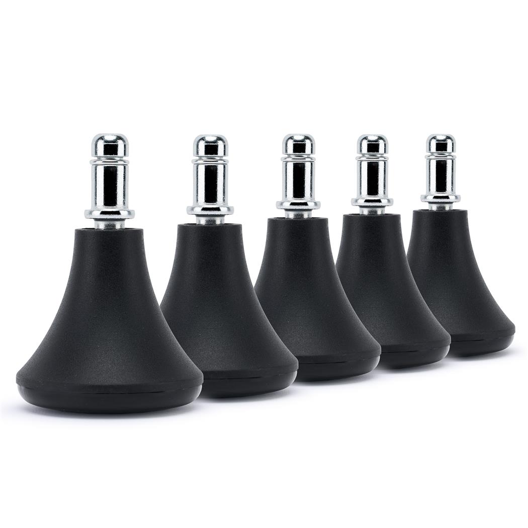 5er Set Bodengleiter für Bürostühle H2, 11-mm-Stift, stabil und praktisch
