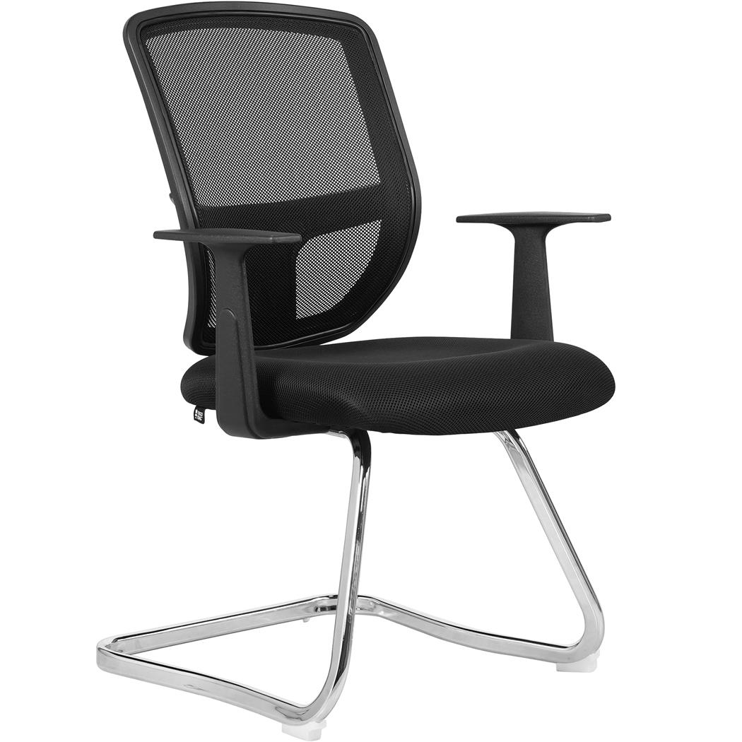 Besucherstuhl DINAMIC V, Freischwinger, Metallgestell, Schwarz