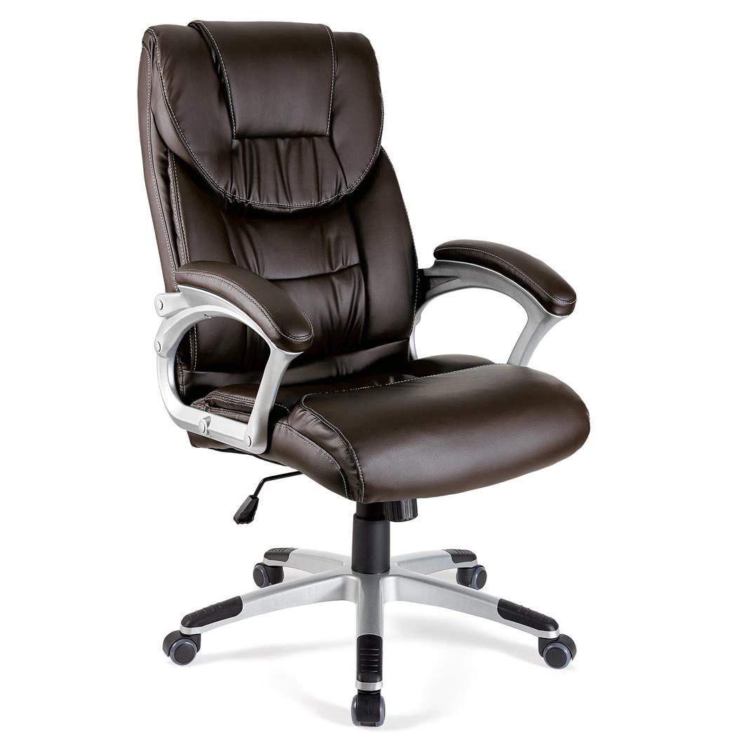 Chefsessel BALTIMORE, dicke Polsterung, sehr widerstandsfähig, Lederbezug, Farbe Braun