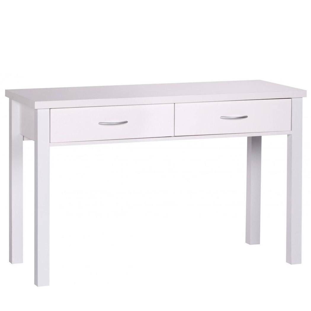 Schreibtisch BERKLEY, zwei geräumige Schubladen, zeitloses Design, Abmessungen 120 x 50 cm, Farbe Weiß