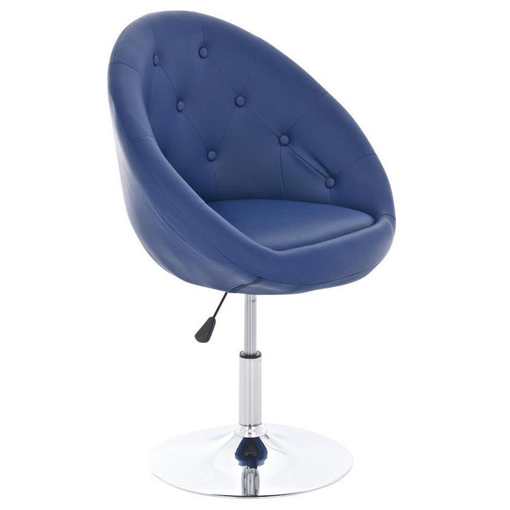 Drehsessel BELFAST, Chesterfield-Style, sehr bequem, breit und gepolstert, Farbe Blau