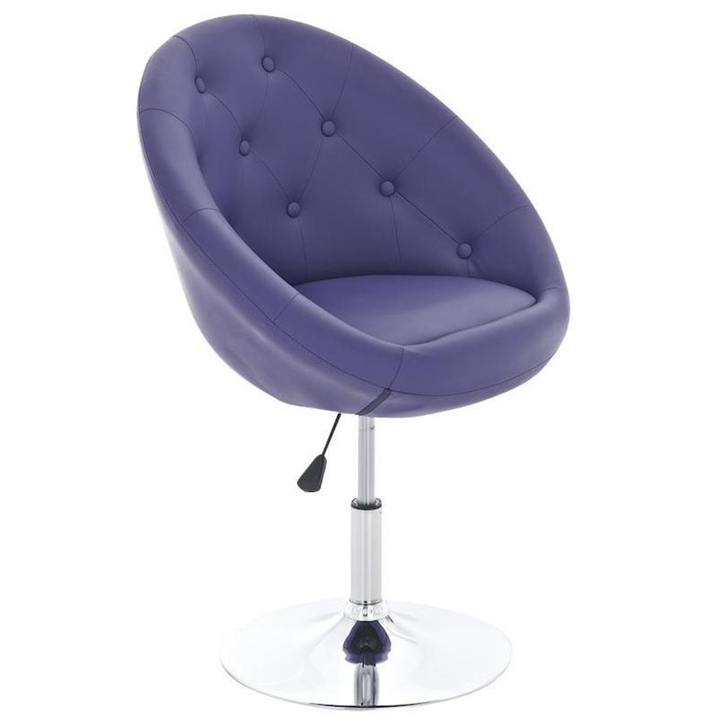 Drehsessel BELFAST, Chesterfield-Style, sehr bequem, breit und gepolstert, Farbe Lila