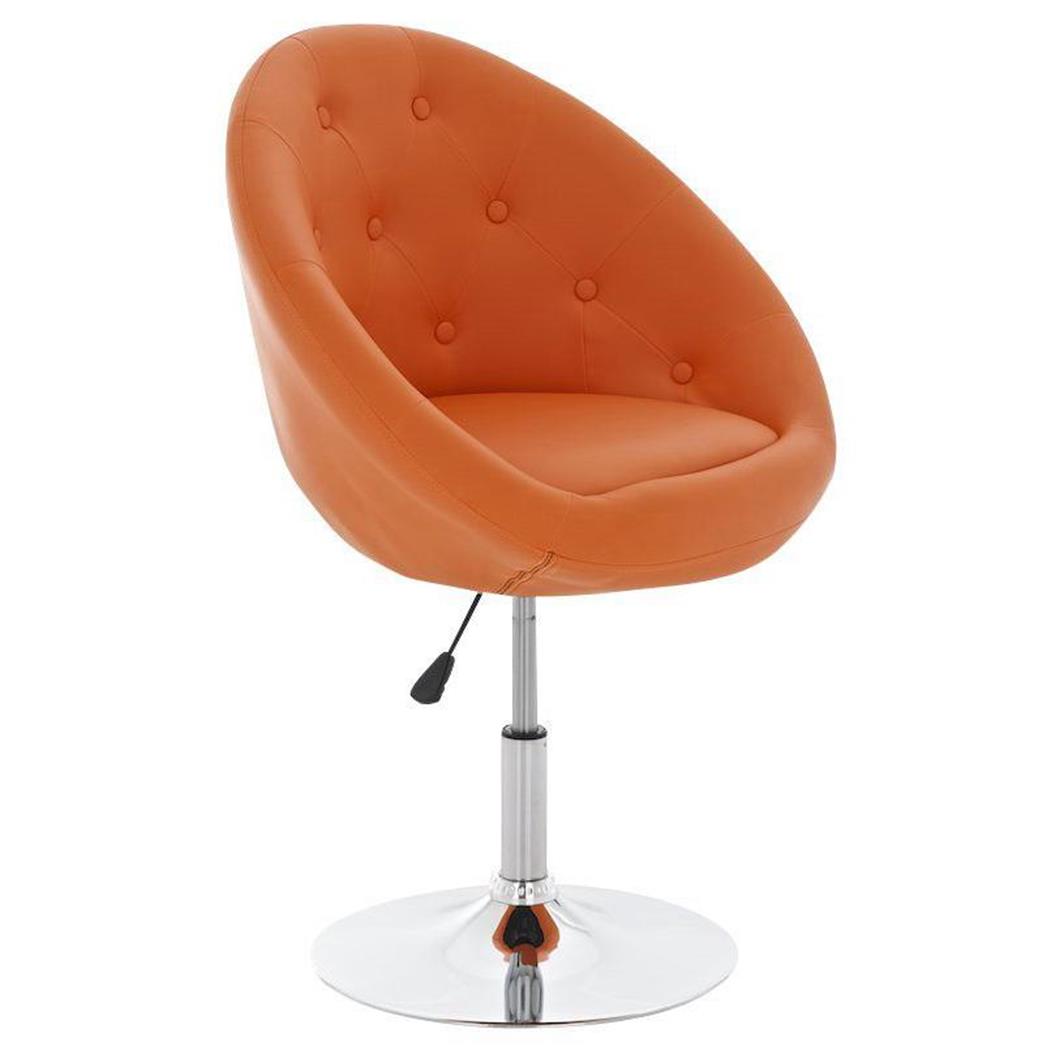 Drehsessel BELFAST, Chesterfield-Style, sehr bequem, breit und gepolstert, Farbe Orange