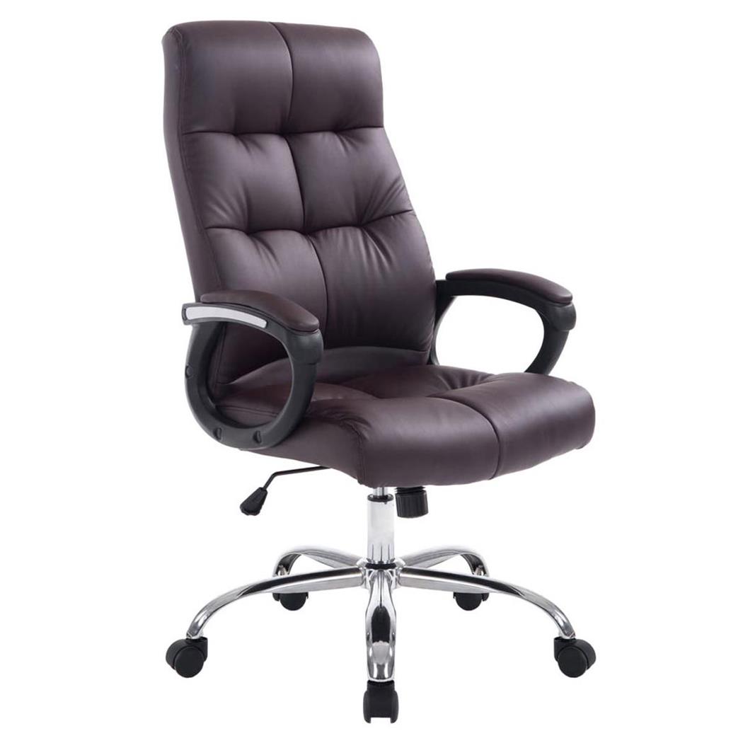 Chefsessel ARABIG, dicke Polsterung, in Leder, bis zu 160 kg belastbar, Farbe Braun