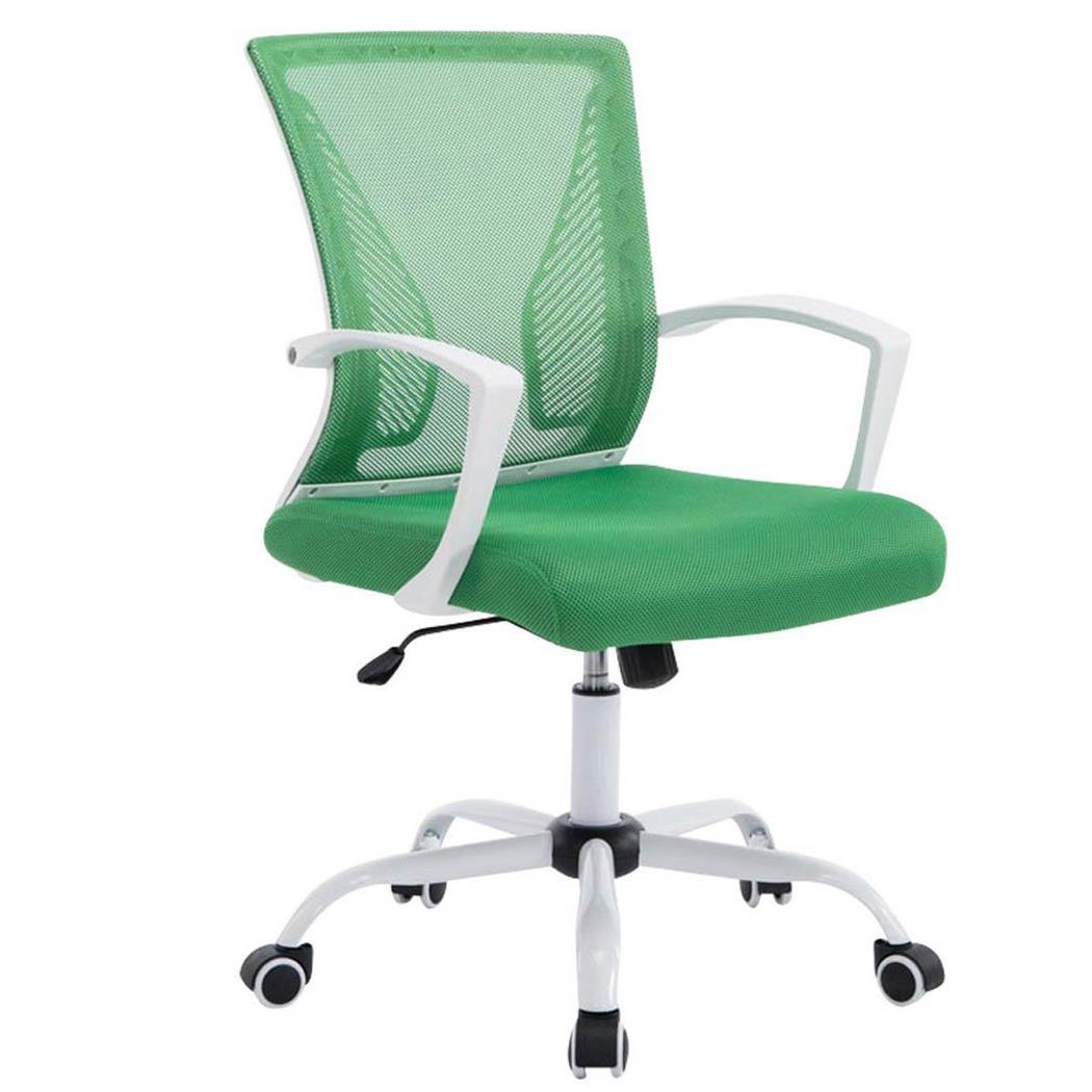 Bürostuhl CUBA WHITE, Metallgestell, atmungsaktiver Netzbezug, Farbe Grün
