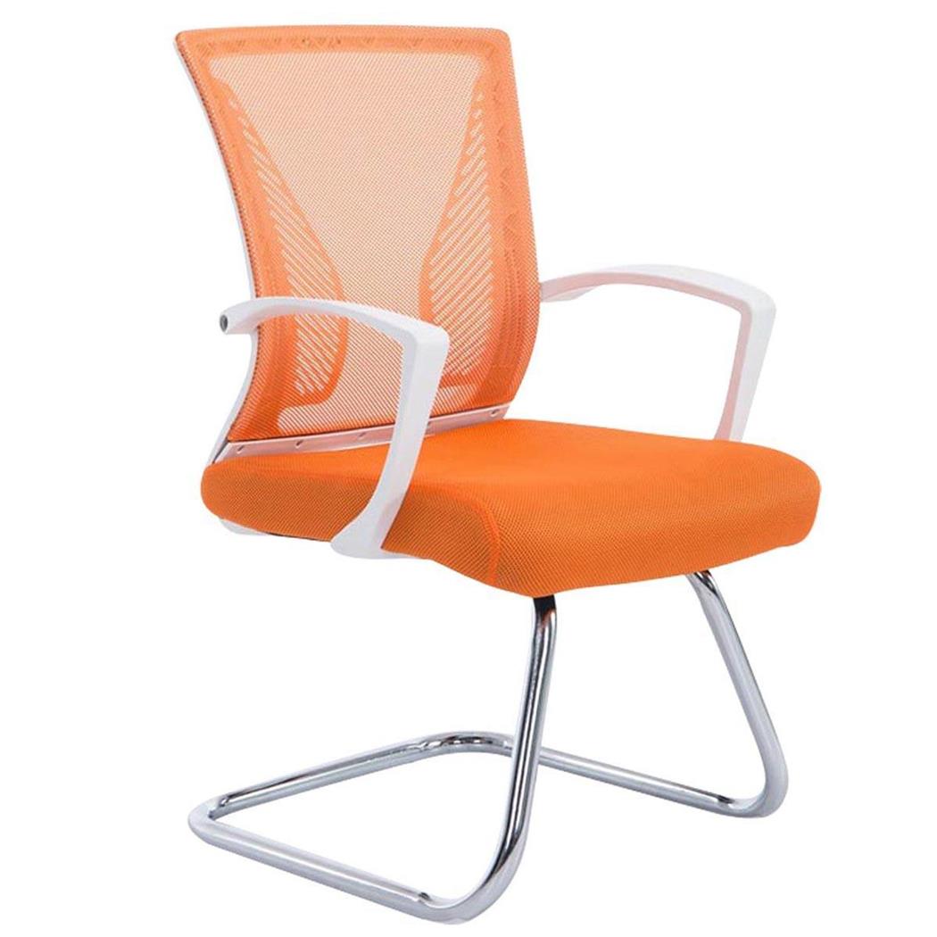 Besucherstuhl CUBA V, Metallgestell, atmungsaktiver Netzbezug, Farbe Orange