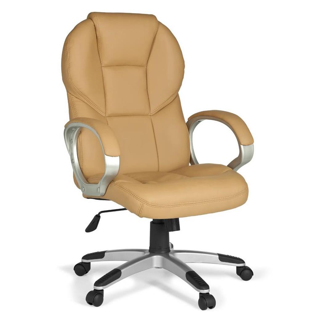 Chefsessel FABIAN, dicke Polsterung, Wippfunktion, Farbe Karamell