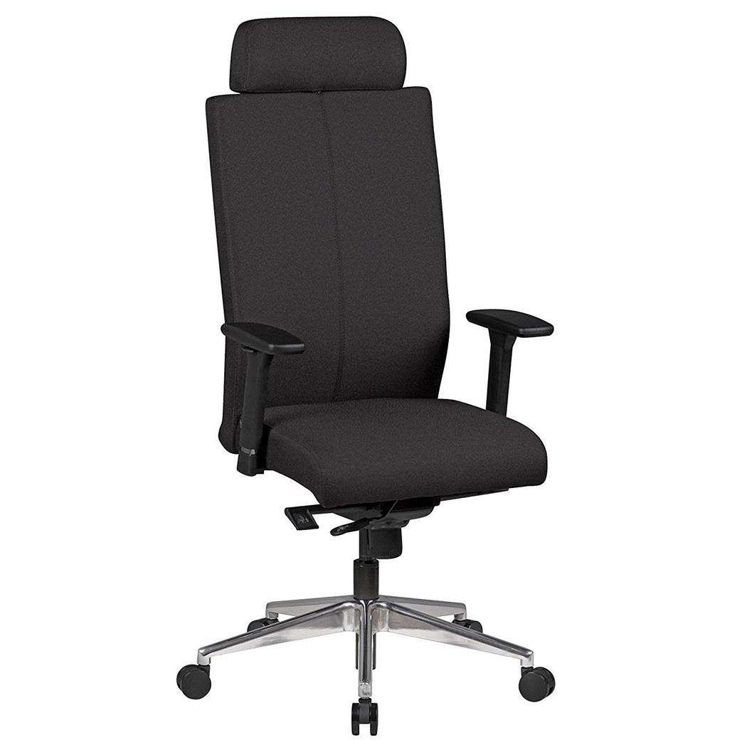 Ergonomischer Bürostuhl CUTY PRO, maximaler Komfort und Robustheit, für die 8h-Nutzung, Stoffbezug, Farbe Schwarz