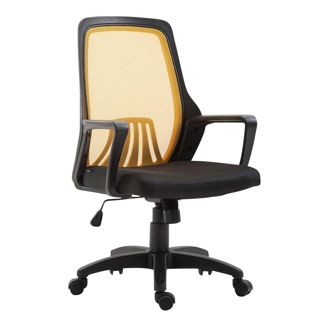 Bürostuhl CLIVEN, Lordosenstütze, Wippfunktion, Farbe Gelb
