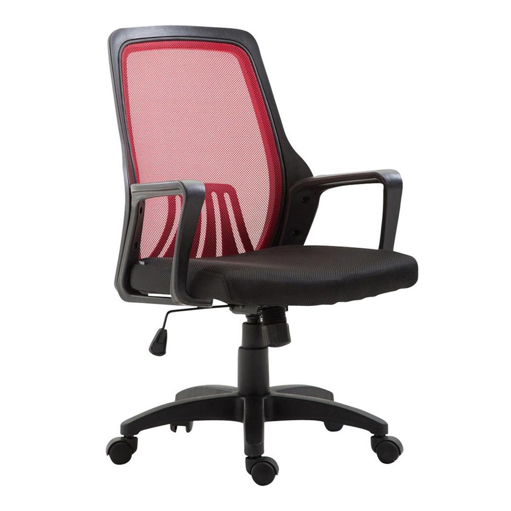 Bürostuhl CLIVEN, Lordosenstütze, Wippfunktion, Farbe Rot