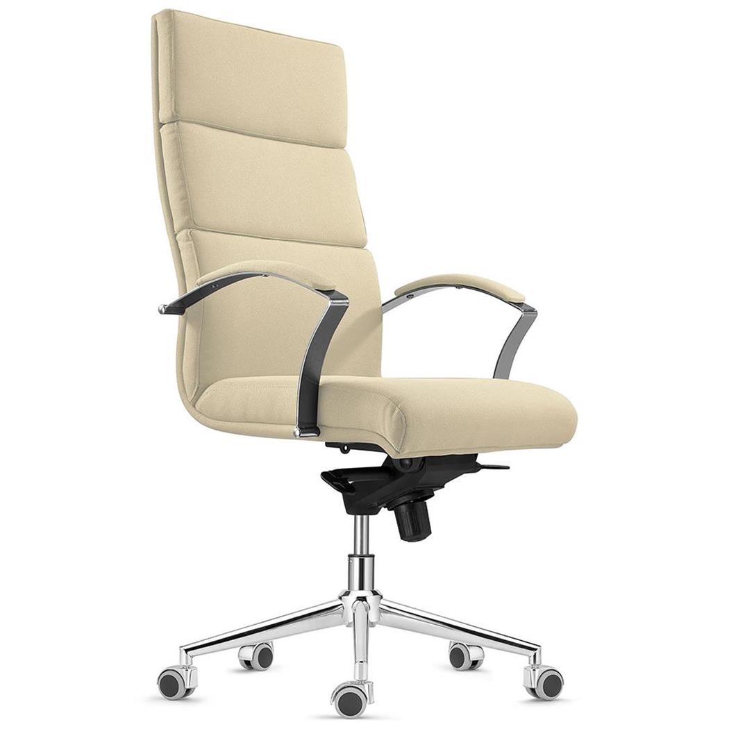 Chefsessel REBAT mit Stoffbezug, Wippfunktion, Qualität und Design, Farbe Beige