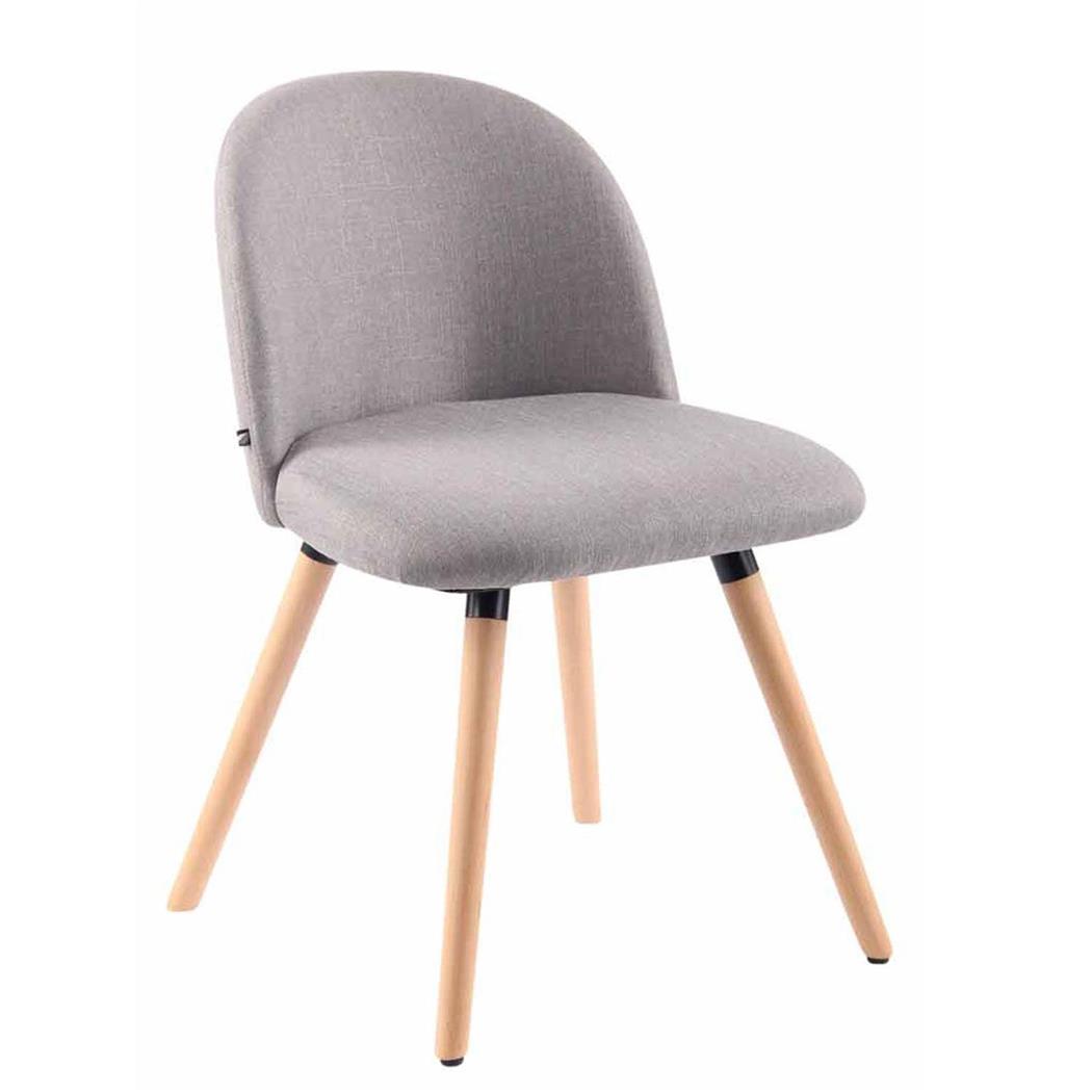 Besucherstuhl MINA, trendiges Design, Buchenholz, Farbe Grau