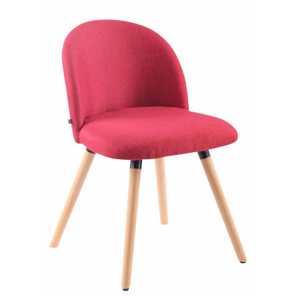 Besucherstuhl MINA, trendiges Design, Buchenholz, Farbe Rot