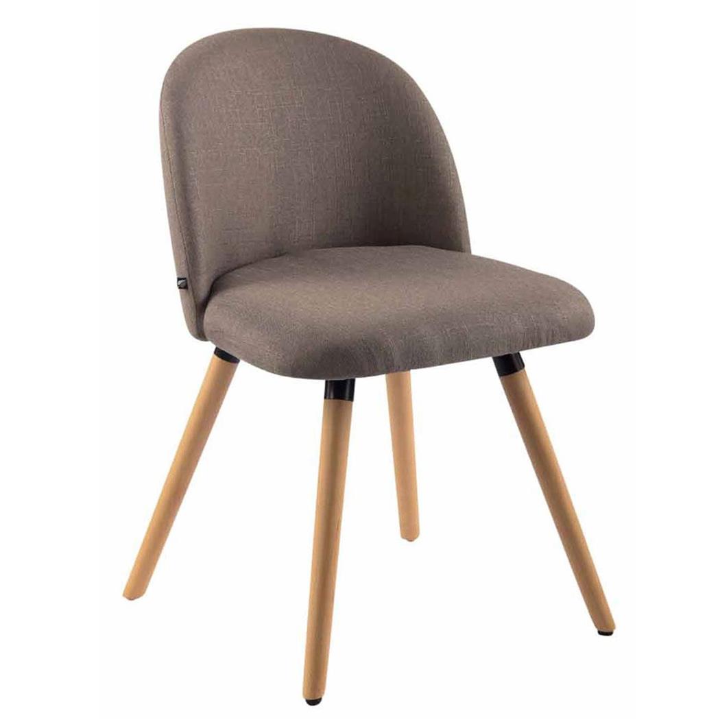 Besucherstuhl MINA, trendiges Design, Buchenholz, Farbe Graubraun
