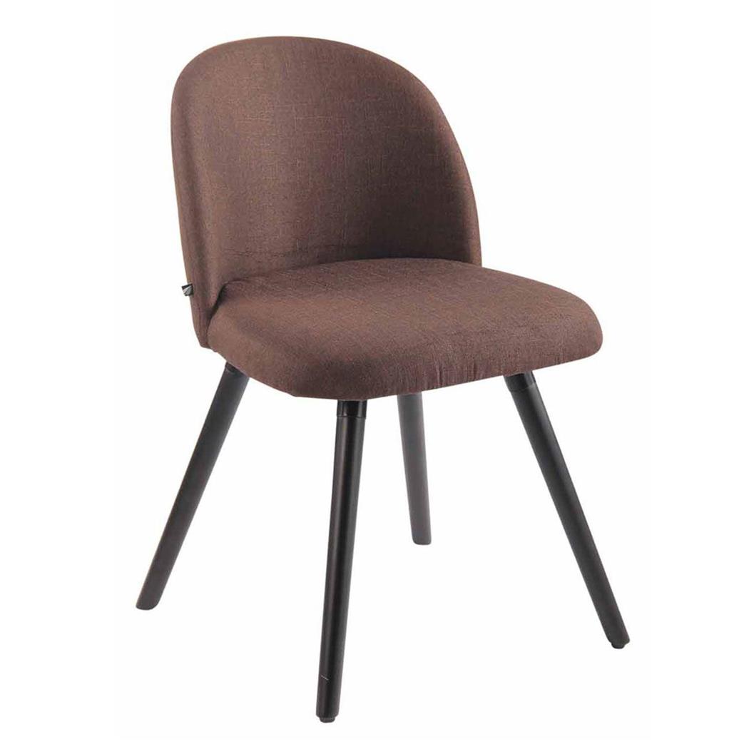 Besucherstuhl MINA, trendiges Design, schwarzes Holzgestell, Farbe Braun