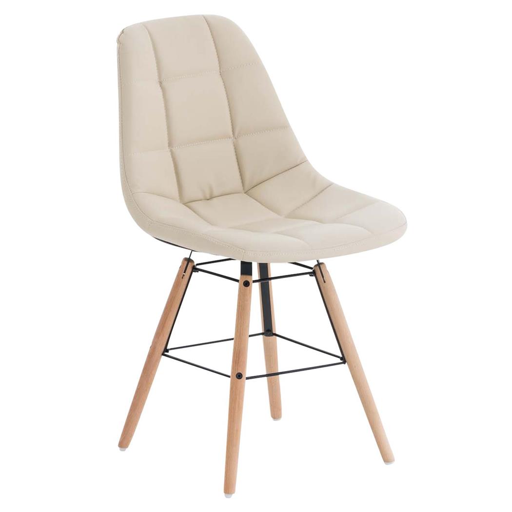 Besucherstuhl TOMMY LEDER, exklusives Design, Farbe Beige