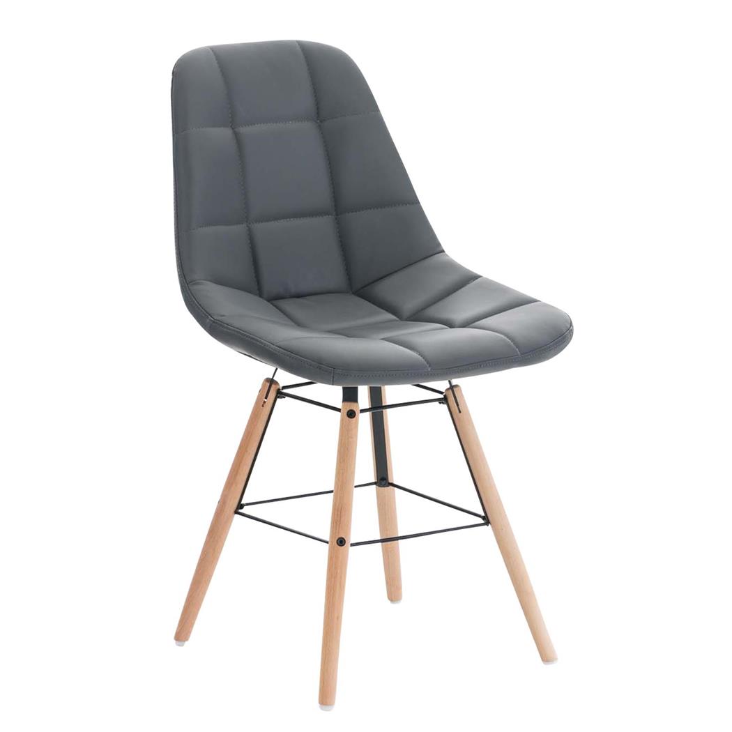 Besucherstuhl TOMMY LEDER, exklusives Design, Farbe Dunkelgrau