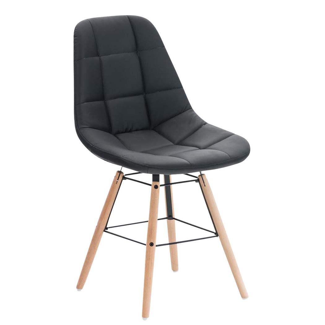 Besucherstuhl TOMMY LEDER, exklusives Design, Farbe Schwarz