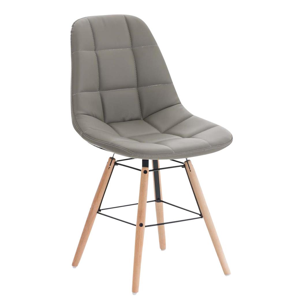 Besucherstuhl TOMMY LEDER, exklusives Design, Farbe Grau