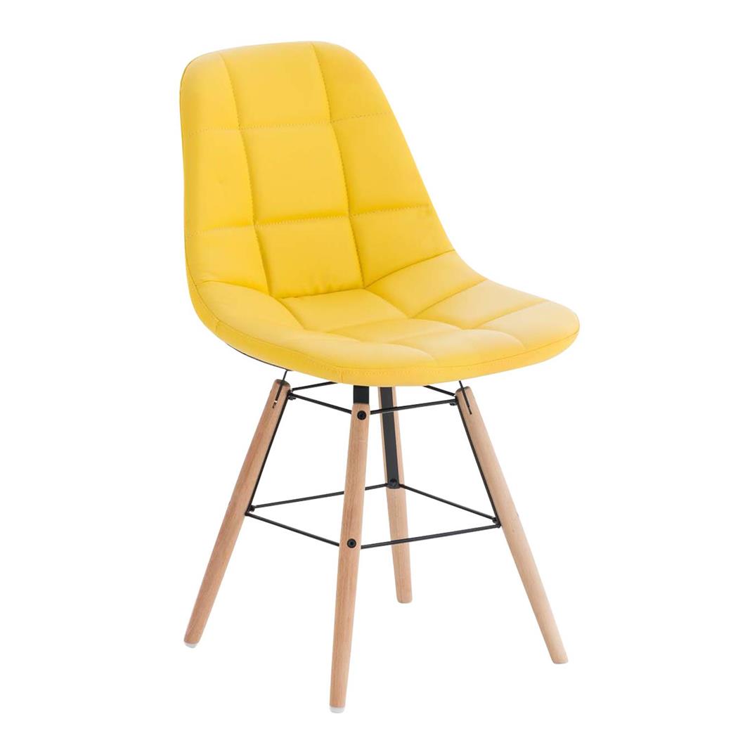 Besucherstuhl TOMMY LEDER, exklusives Design, Farbe Gelb