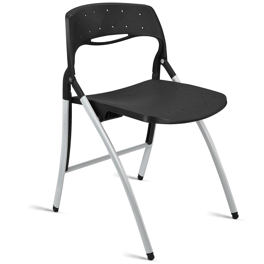 Besucherstuhl FILA, klappbar und sehr praktisch, Stahlstruktur, Farbe Schwarz