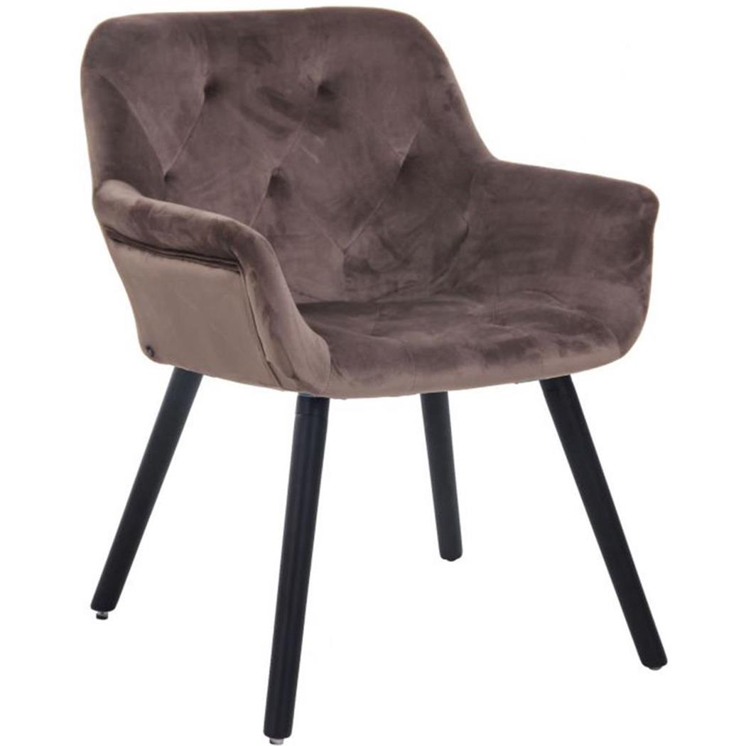Besucherstuhl SANDRA, elegantes Design, schwarzes Buchenholz, Farbe Dunkelgrau