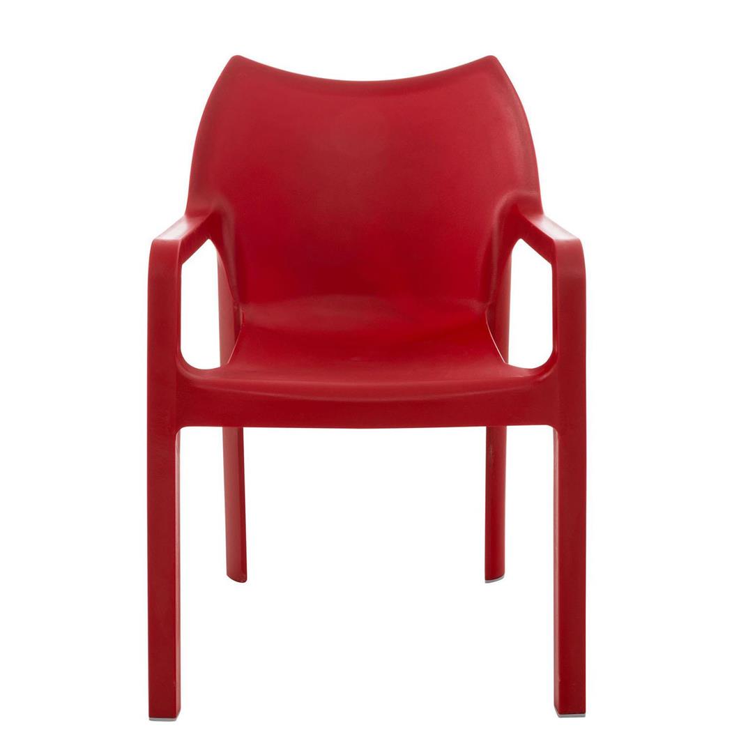 Besucherstuhl SAMOS, modernes Design, Stapelbar, Farbe Rot