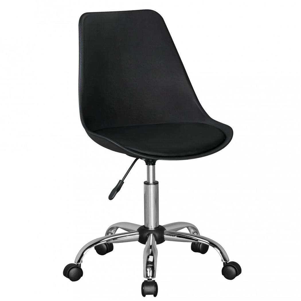 Bürodrehstuhl PACIFIC, modernes Design, höhenverstellbar, Metallfußkreuz, Farbe Schwarz