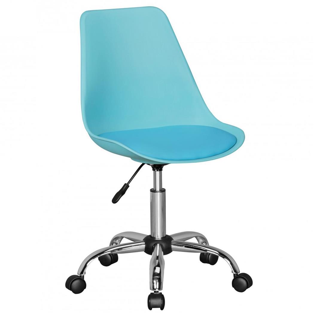 Bürodrehstuhl PACIFIC, modernes Design, höhenverstellbar, Metallfußkreuz, Farbe Blau