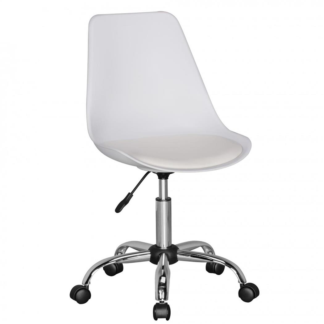 Bürodrehstuhl PACIFIC, modernes Design, höhenverstellbar, Metallfußkreuz, Farbe Weiß
