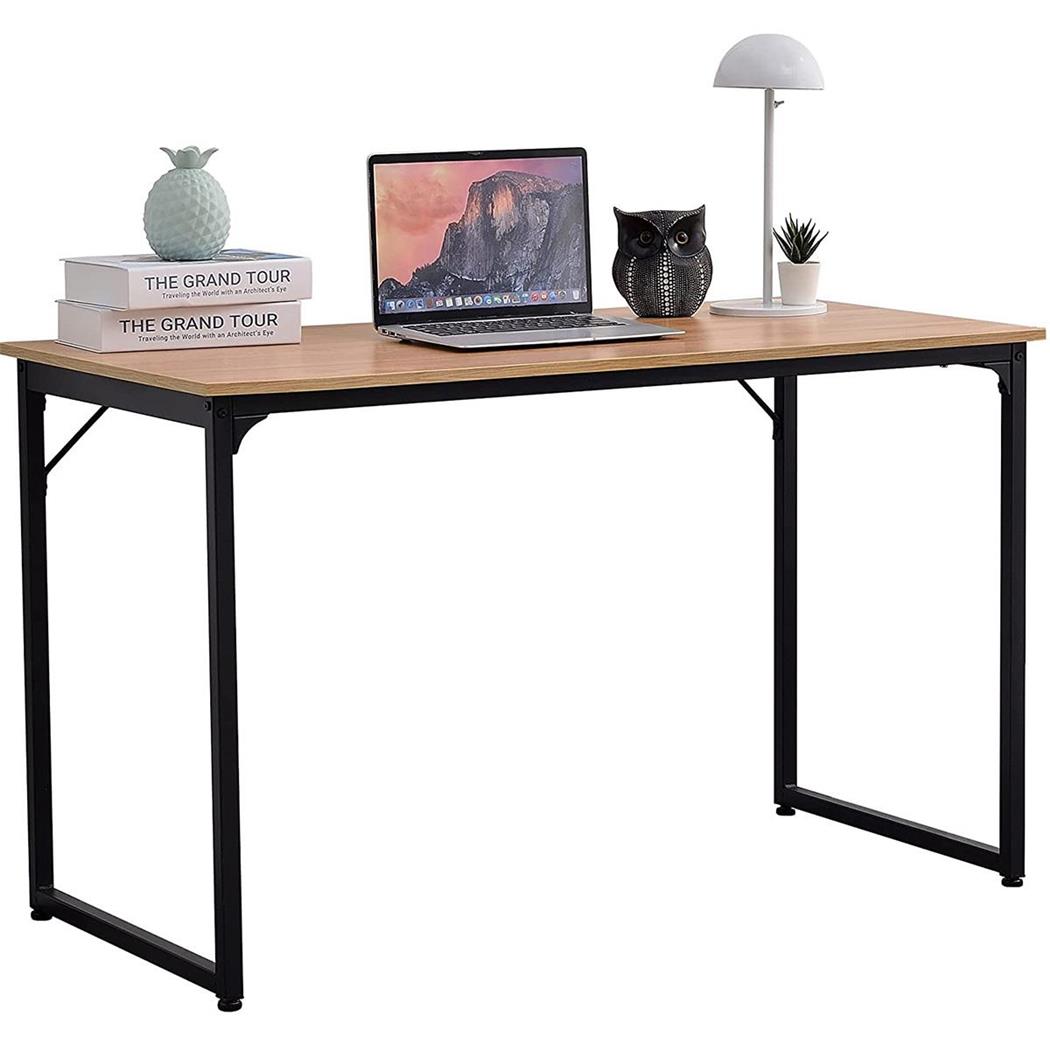 Bürotisch ANET, Abmessungen 120x60x74 cm, Metallgestell und Holzplatte, Farbe Walnuss