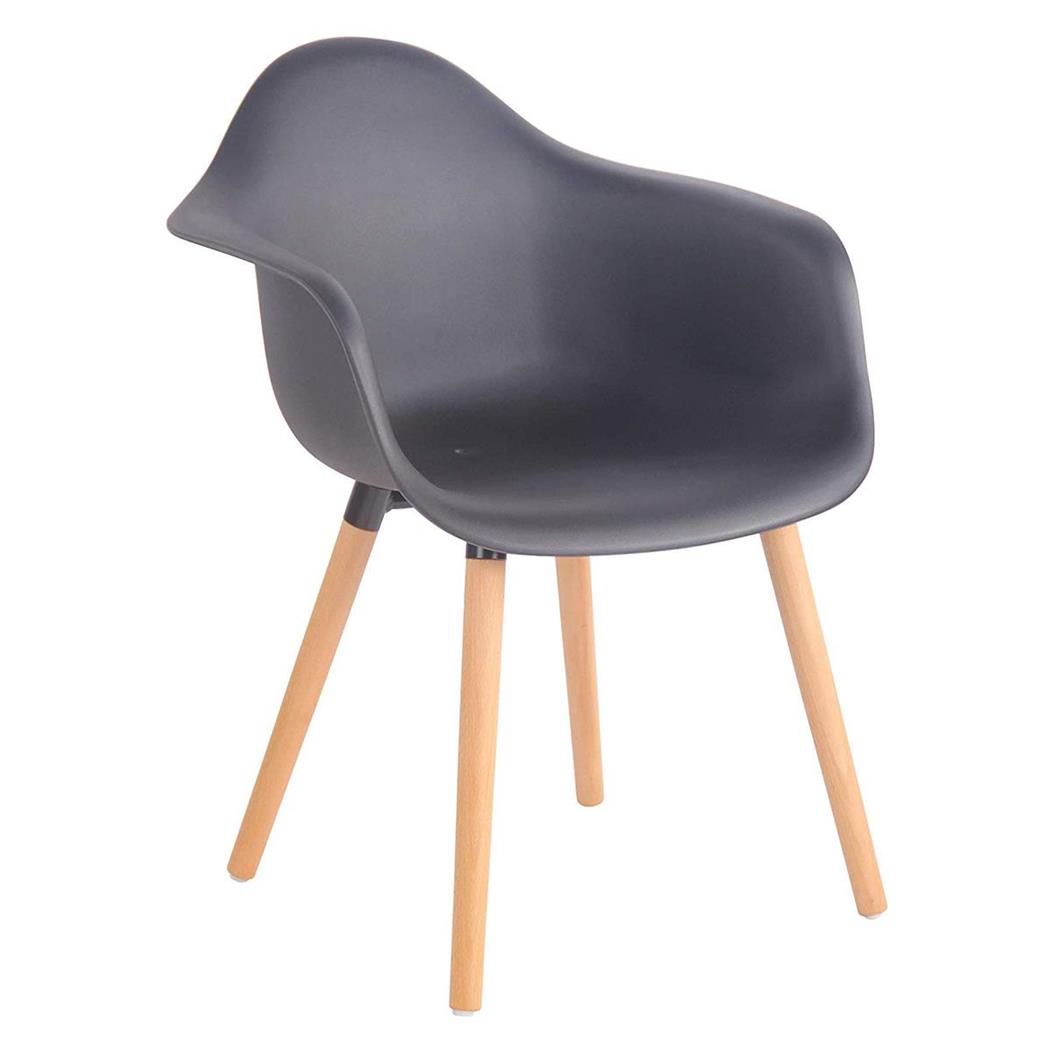 Besucherstuhl MARA, skandinavisches Design, aus Metall und Kunstoff, Farbe Schwarz