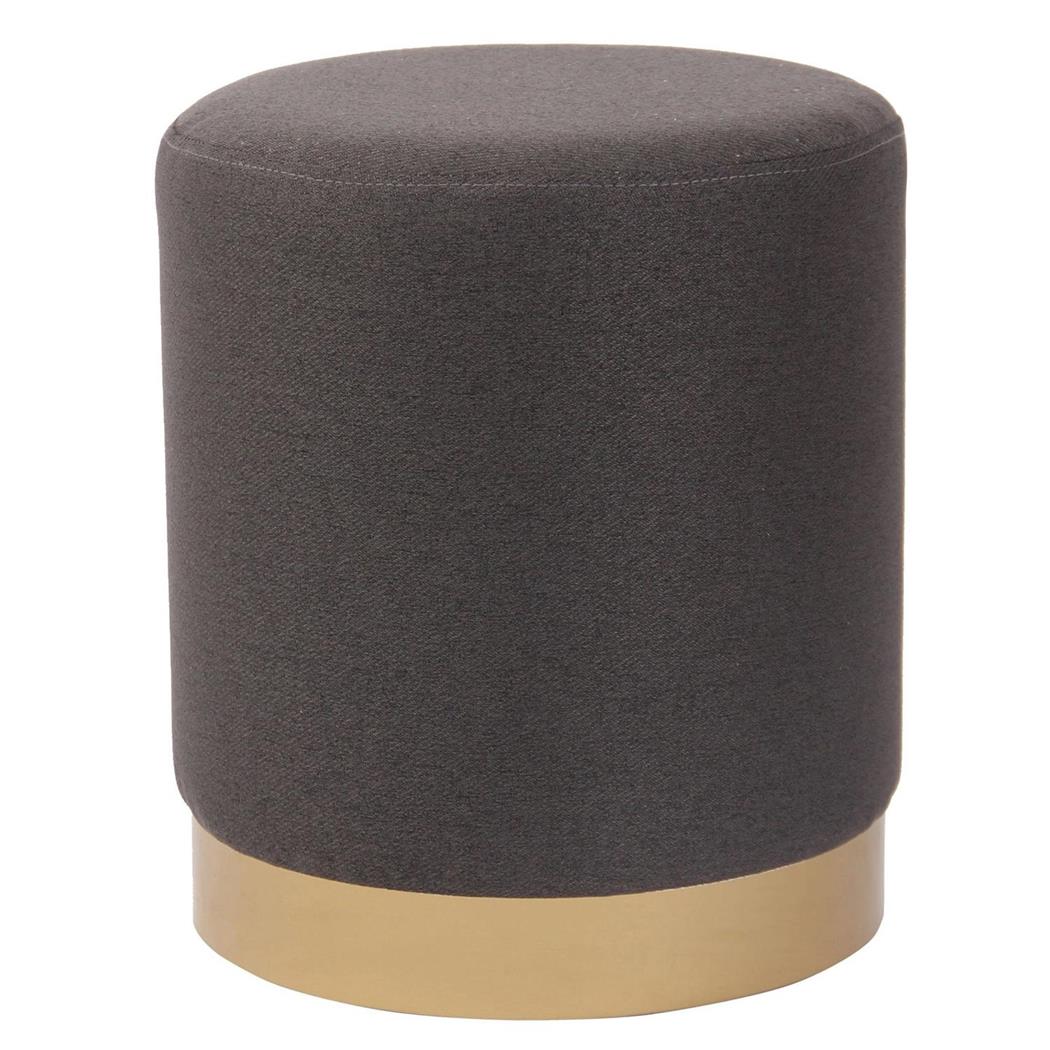 Sitzhocker TIBET, elegantes avantgardistisches Design, Stoffbezug, Farbe Dunkelgrau